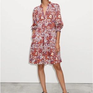 ME+EM Batik Floral Print Tiered Swing Dress - new with tags. Size US12/UK16